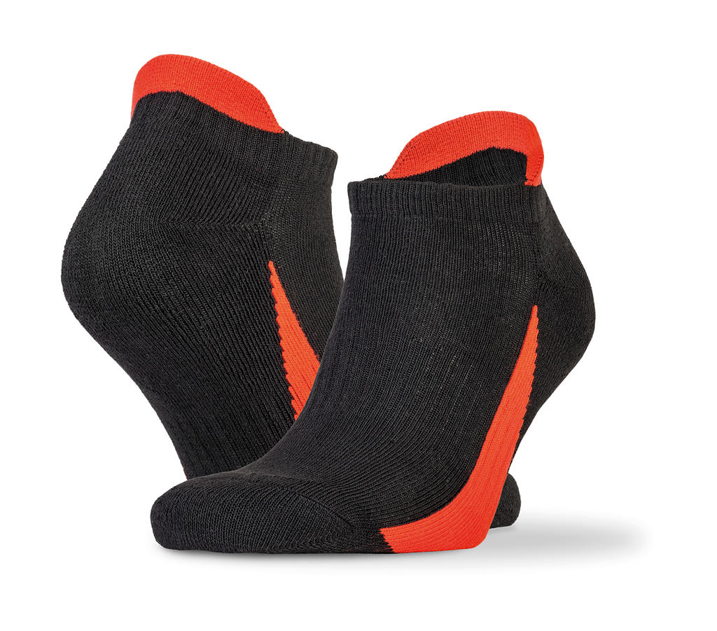 3-balenie športových ponožiek do tenisiek - black/red