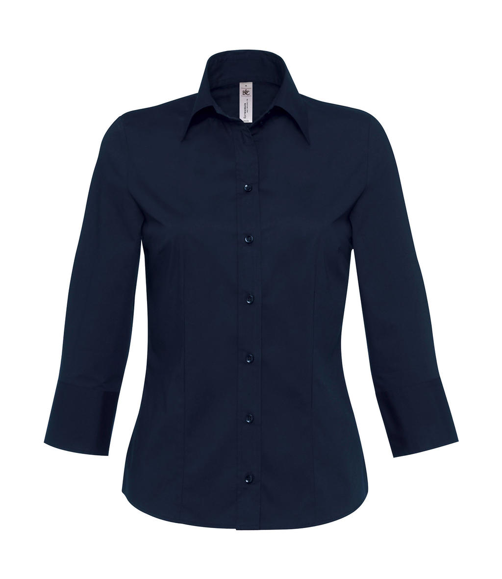 Blúzka Milano/women Popelin Shirt 3/4 sleeves - navy