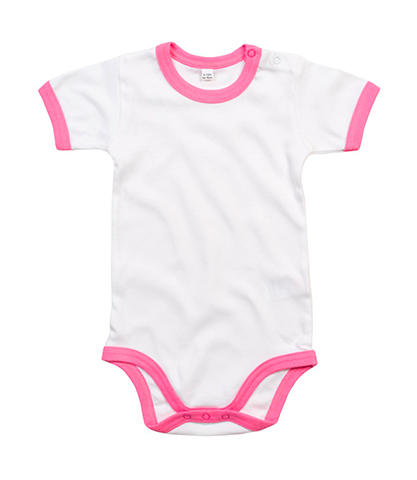 Body Ringer pre bábätká - white/bubblegum pink organic