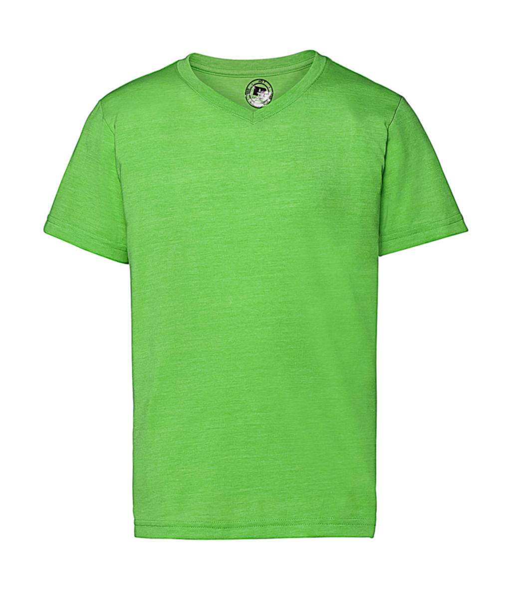 Chlapčenské tričko HD s V-výstrihom - green marl