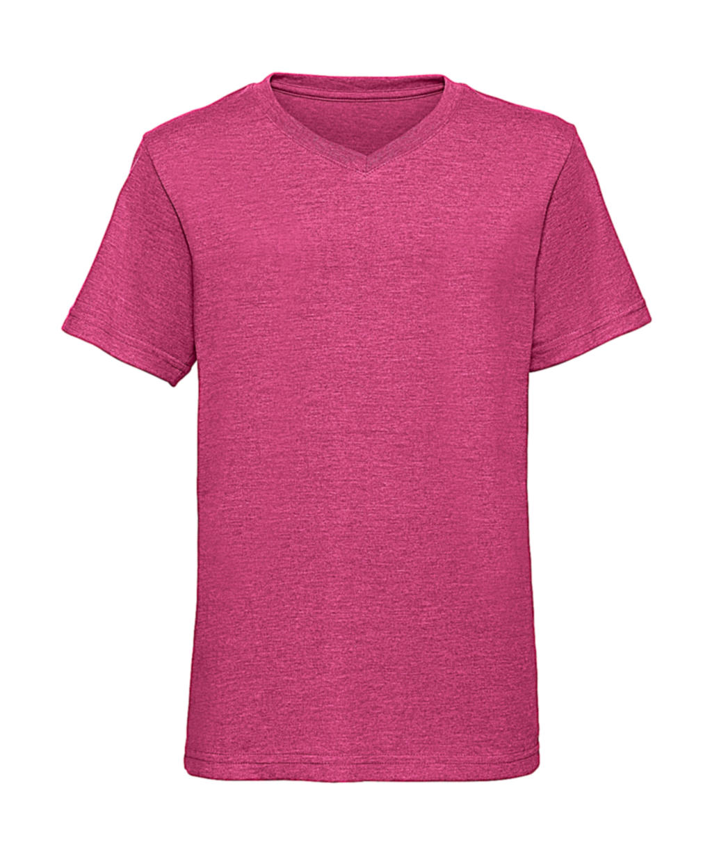 Chlapčenské tričko HD s V-výstrihom - pink marl