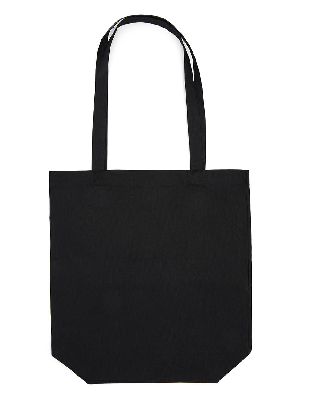 Cotton Bag LH with Gusset - black
