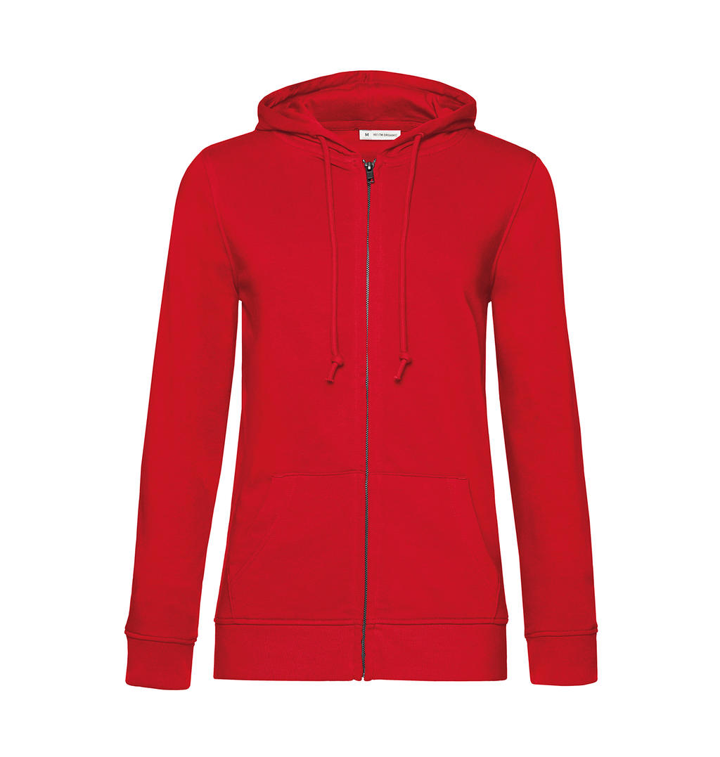 Mikina Organic Inspire Zipped Hood /women - red