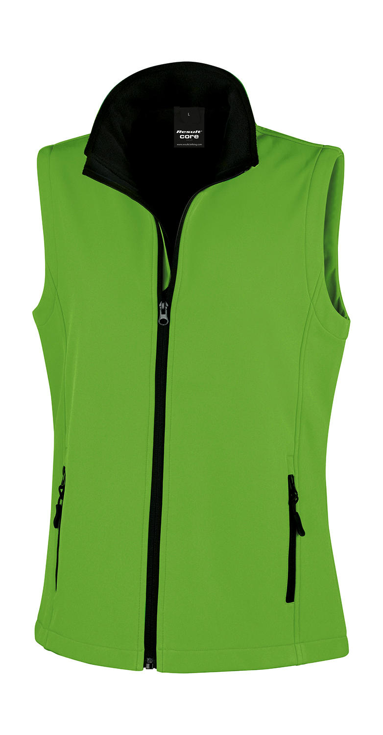 Dámska polačiteľná Softshellová vesta - vivid green/black