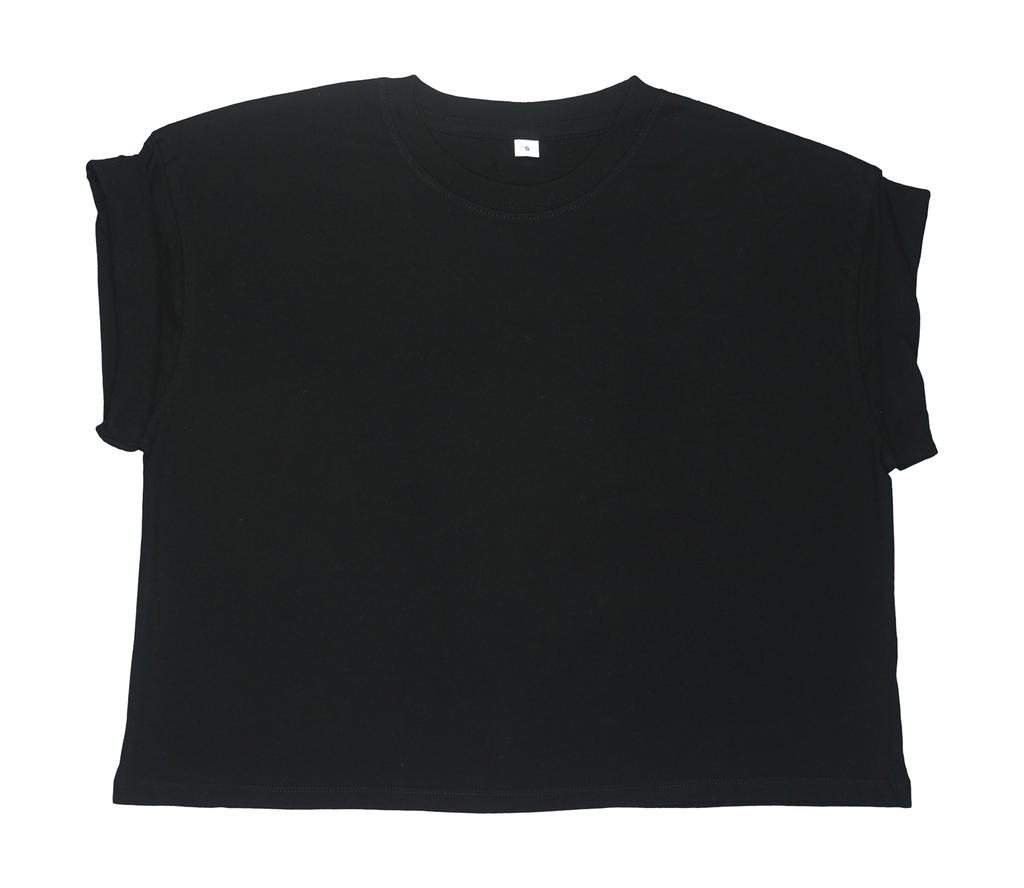 Dámske tričko Crop z organickej bavlny - black