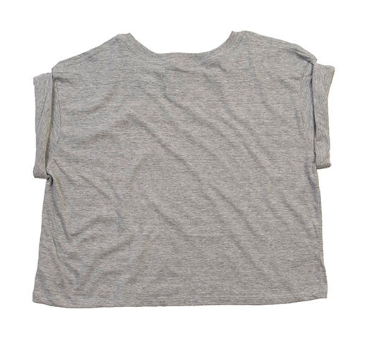 Dámske tričko Crop z organickej bavlny - heather grey melange