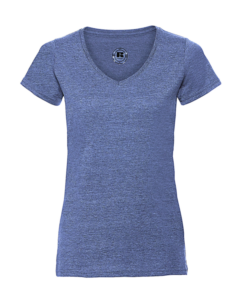 Dámske tričko HD s V-výstrihom - blue marl