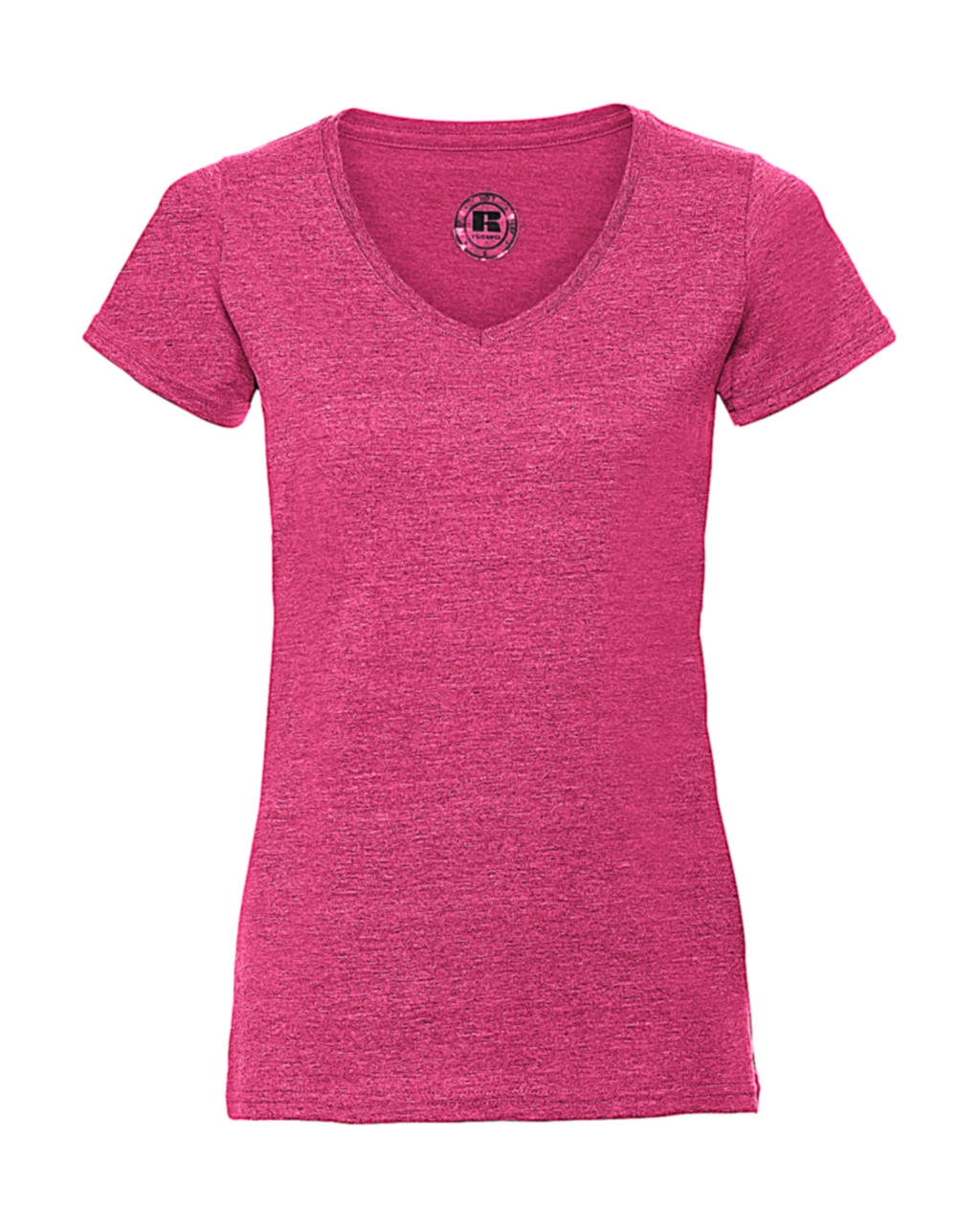 Dámske tričko HD s V-výstrihom - pink marl