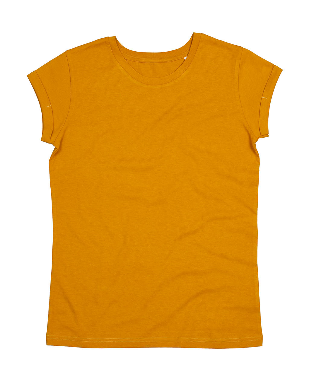 Dámske tričko Roll Sleeve - mustard