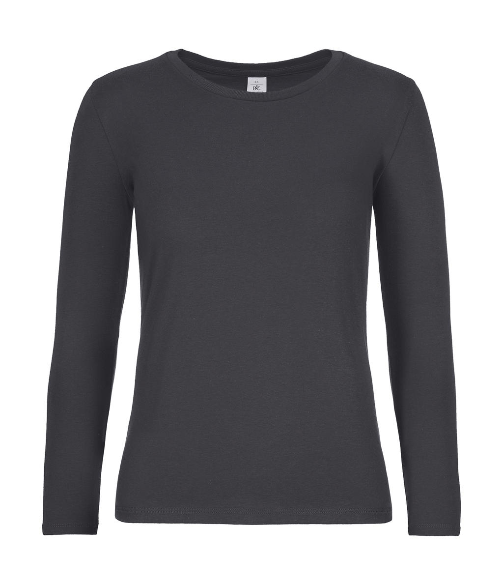 Dámske tričko s dlhými rukávmi #E190 - dark grey