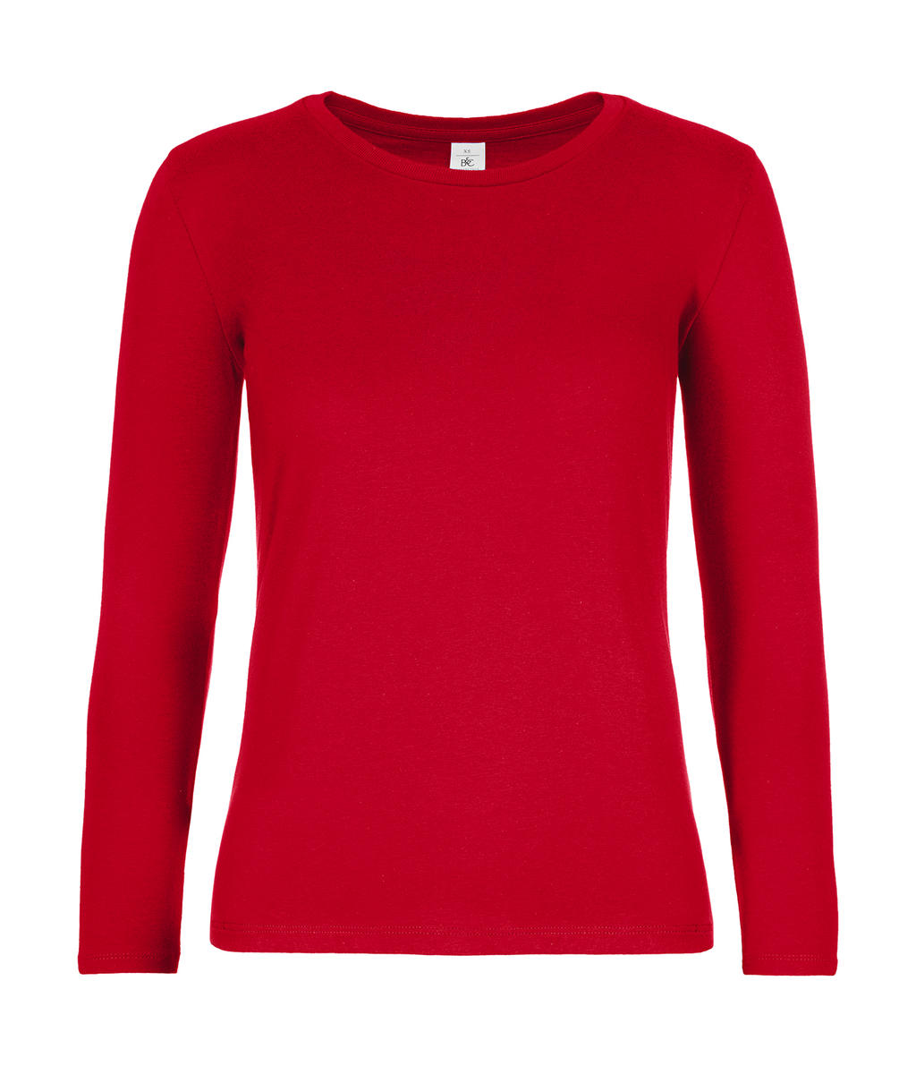 Dámske tričko s dlhými rukávmi #E190 - red