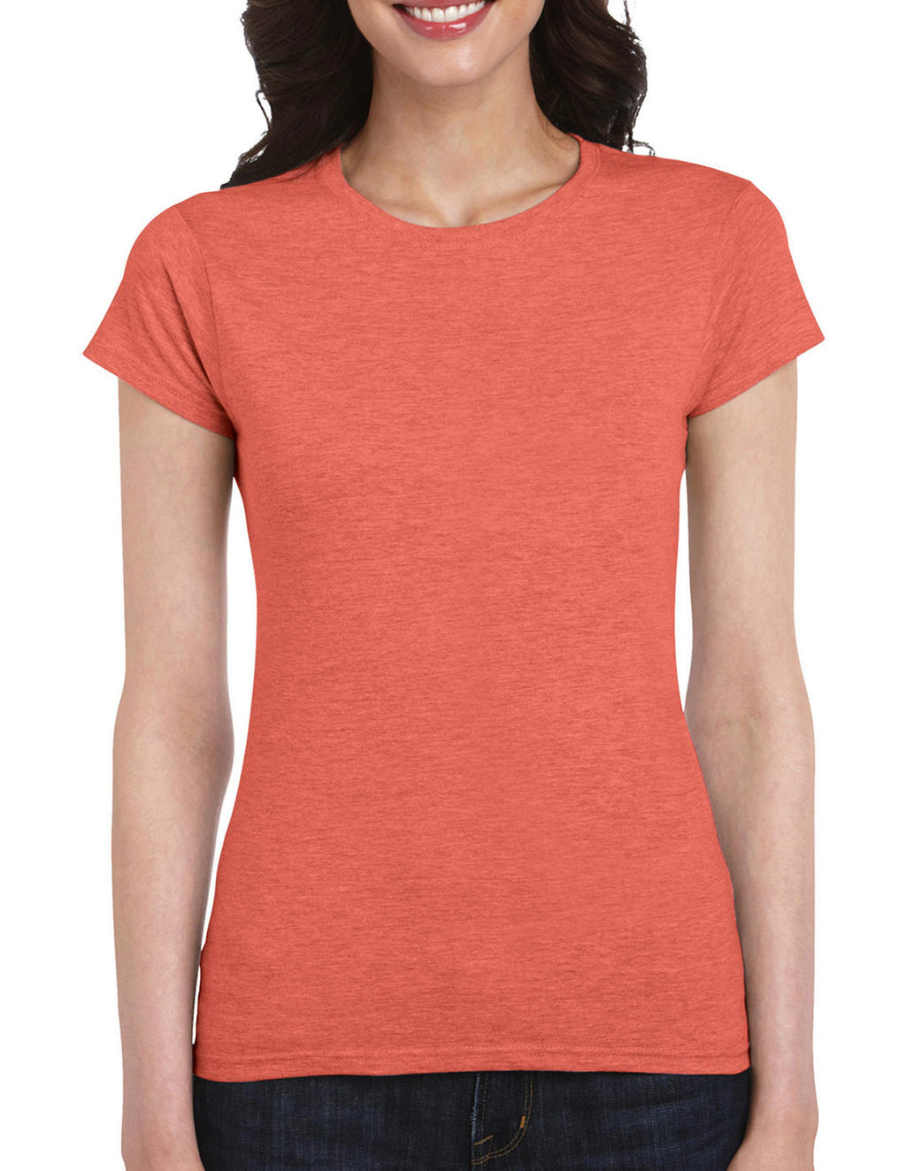 Dámske Softstyle tričko - heather orange