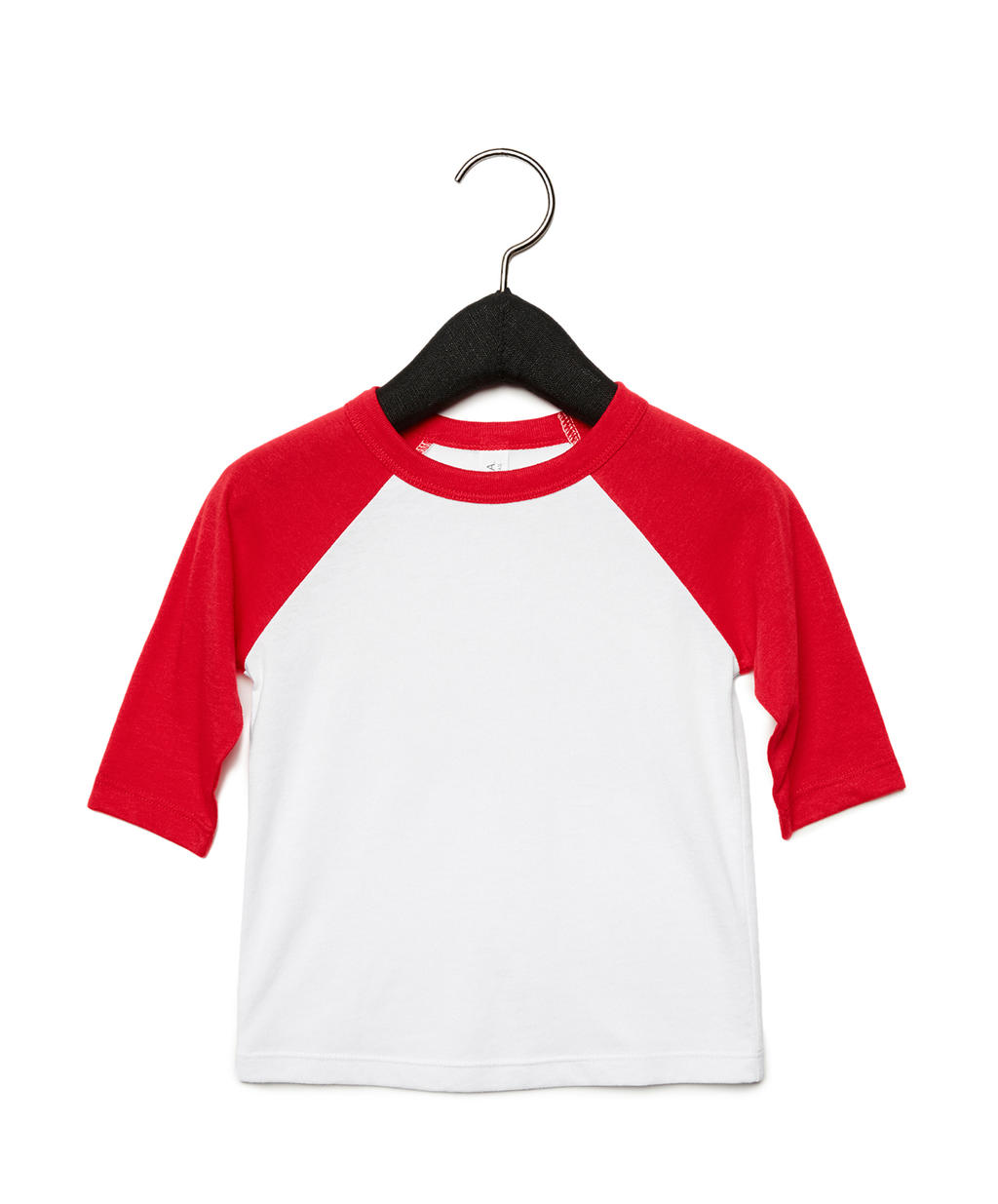 Detské baseballové tričko s ¾ rukávmi - white/red