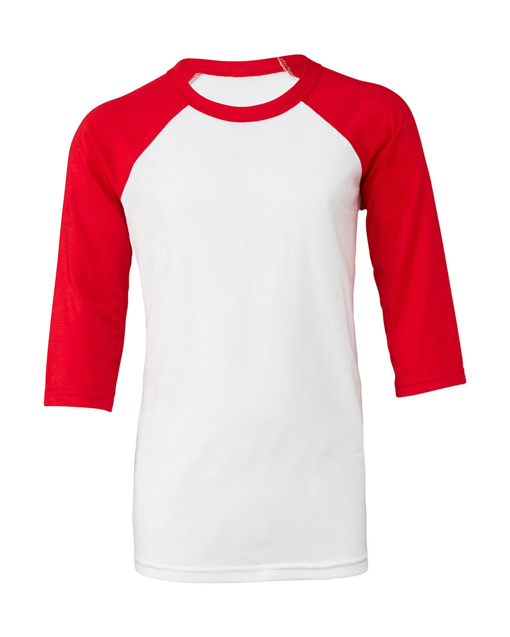 Detské tričko s baseballovými 3/4 rukávmi - white/red