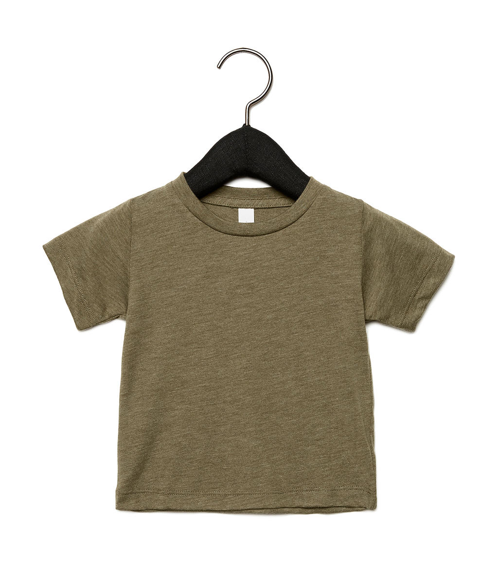 Detské tričko Triblend s krátkymi rukávmi - olive triblend