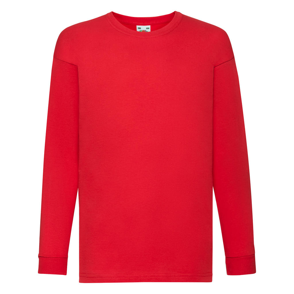Detské tričko Valueweight s dlhými rukávmi - red