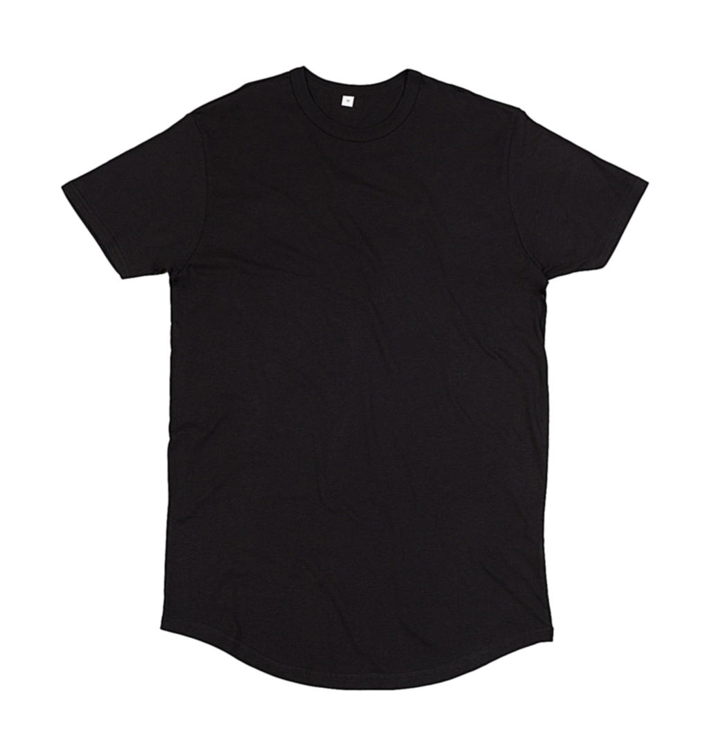 Dlhšie pánske organické tričko - black