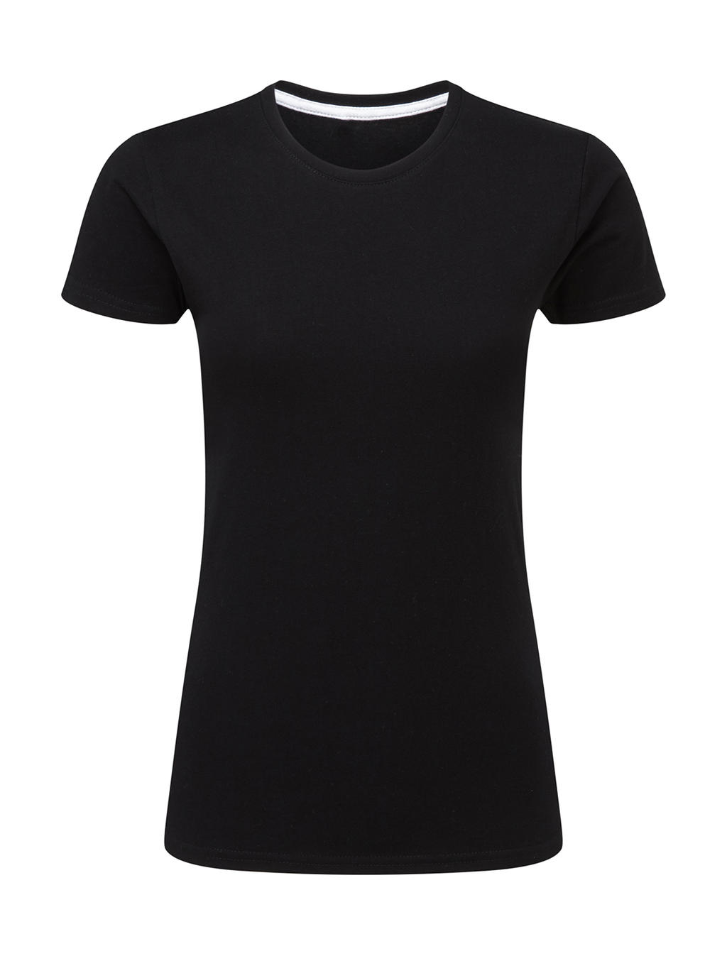 Dokonale potlačiteľné dámske tričko bez štítku - dark black
