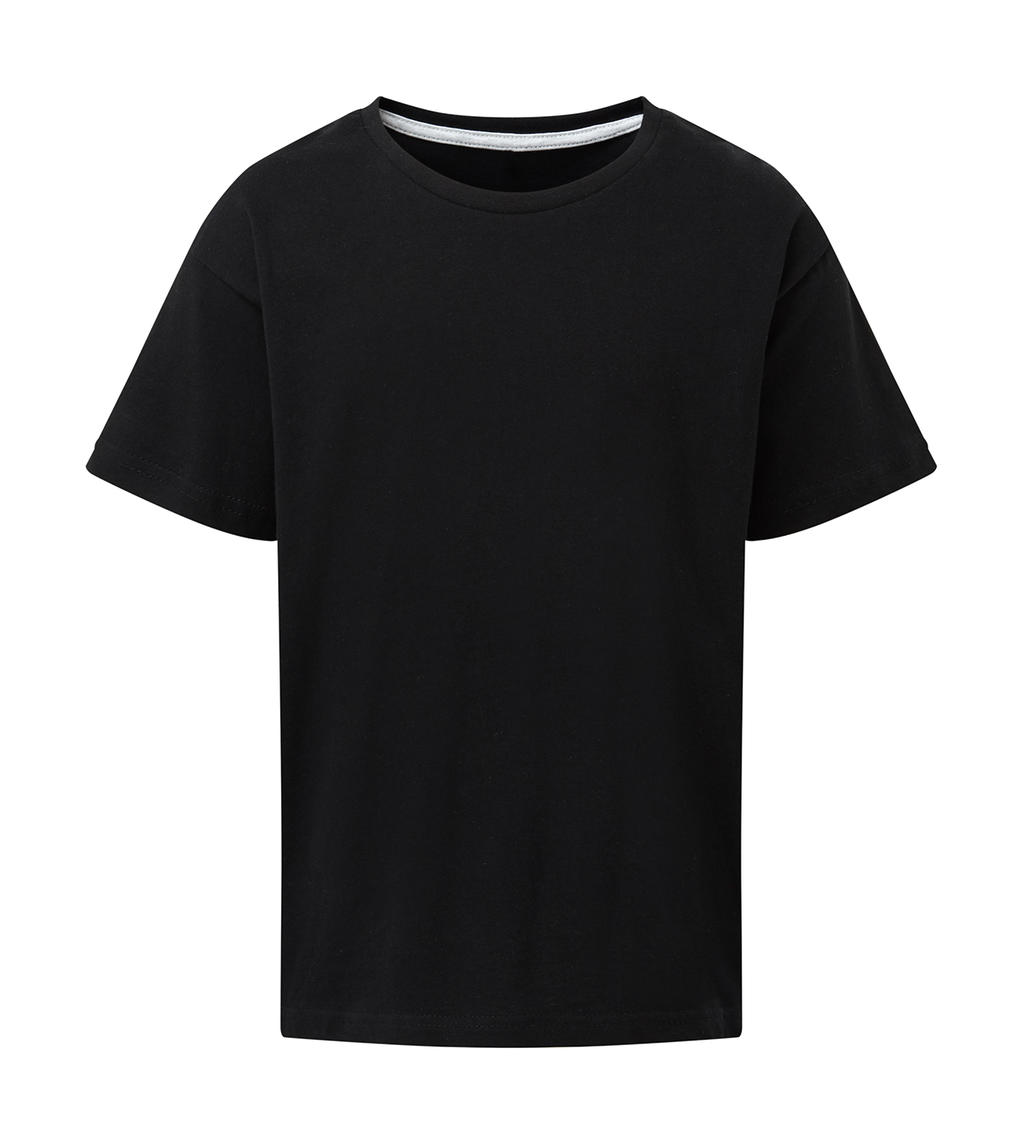 Dokonale potlačiteľné detské tričko bez štítku - dark black