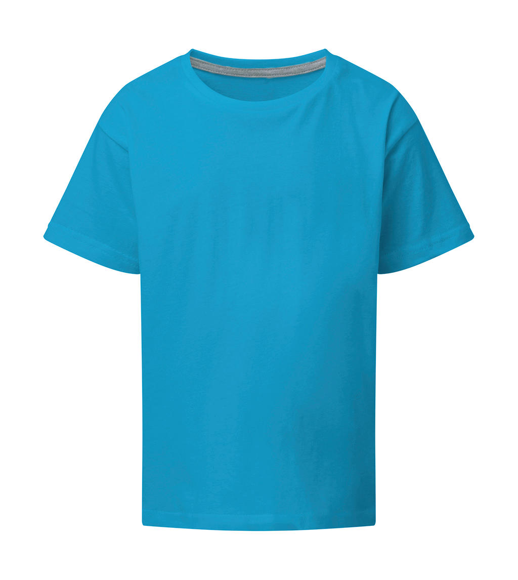 Dokonale potlačiteľné detské tričko bez štítku - turquoise