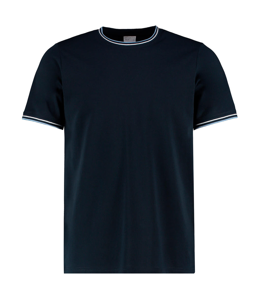 Fashion Fit Tipped Tee - navy/white/light blue