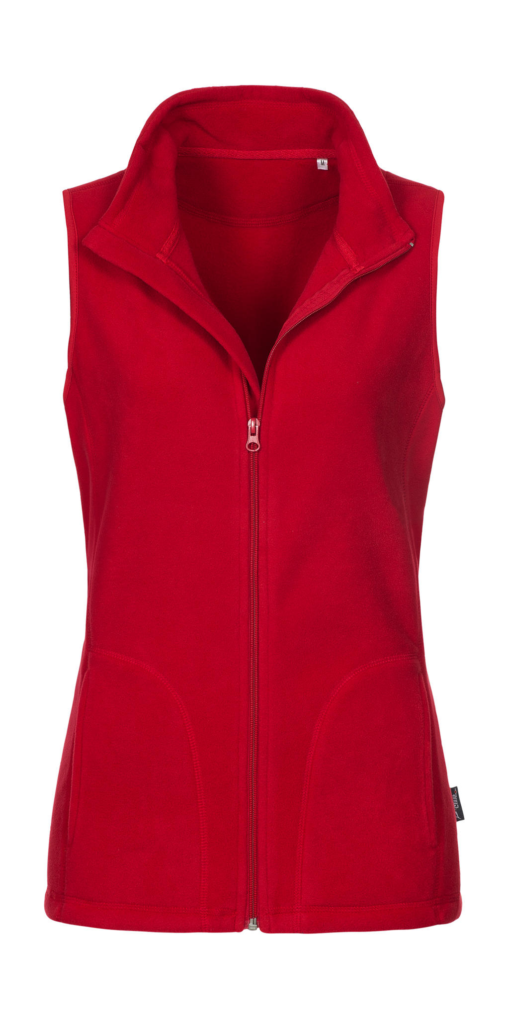 Fleece Vest Women - scarlet red