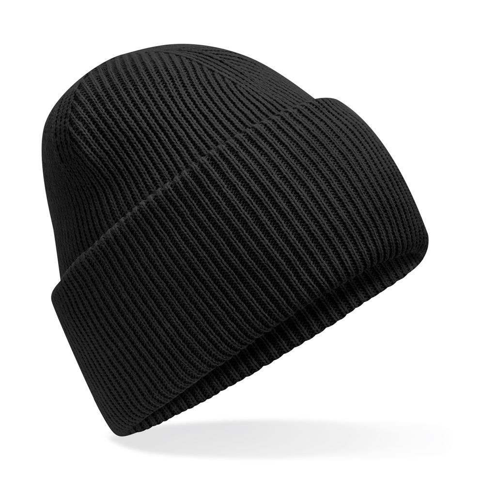 Klasická čiapka Beanie se širokou manžetou - black