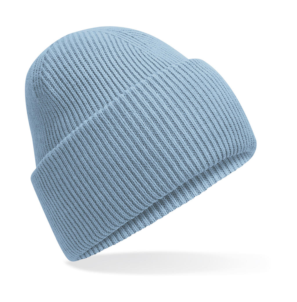 Klasická čiapka Beanie se širokou manžetou - dusty blue