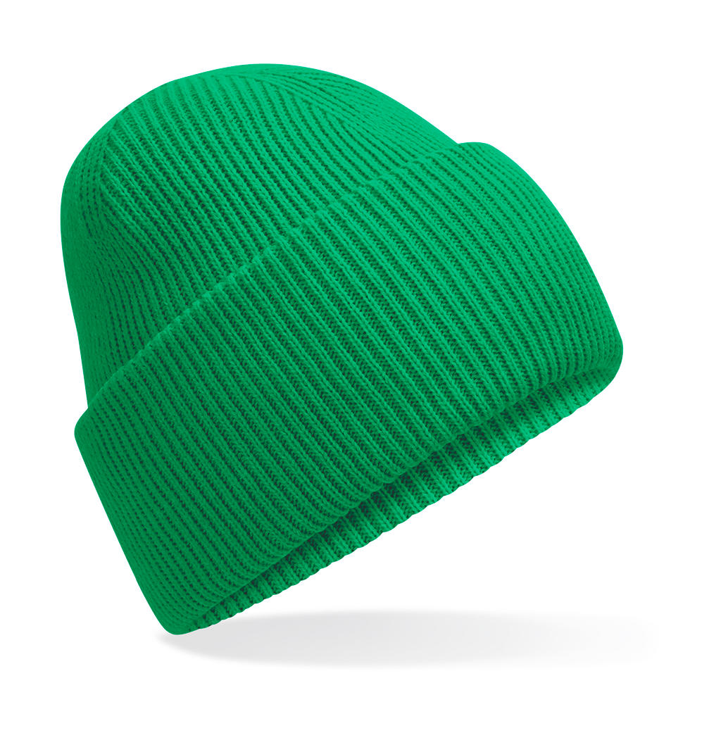 Klasická čiapka Beanie se širokou manžetou - kelly green
