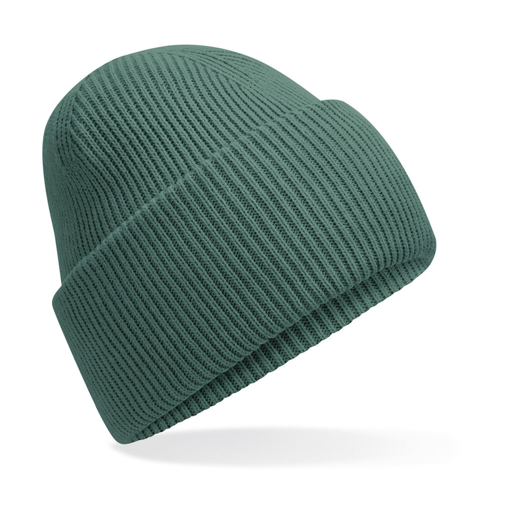Klasická čiapka Beanie se širokou manžetou - marine green
