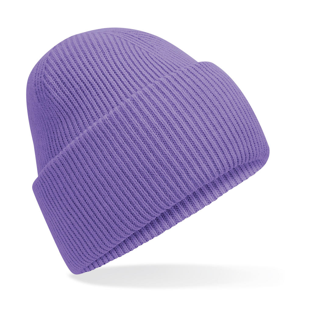 Klasická čiapka Beanie se širokou manžetou - violet