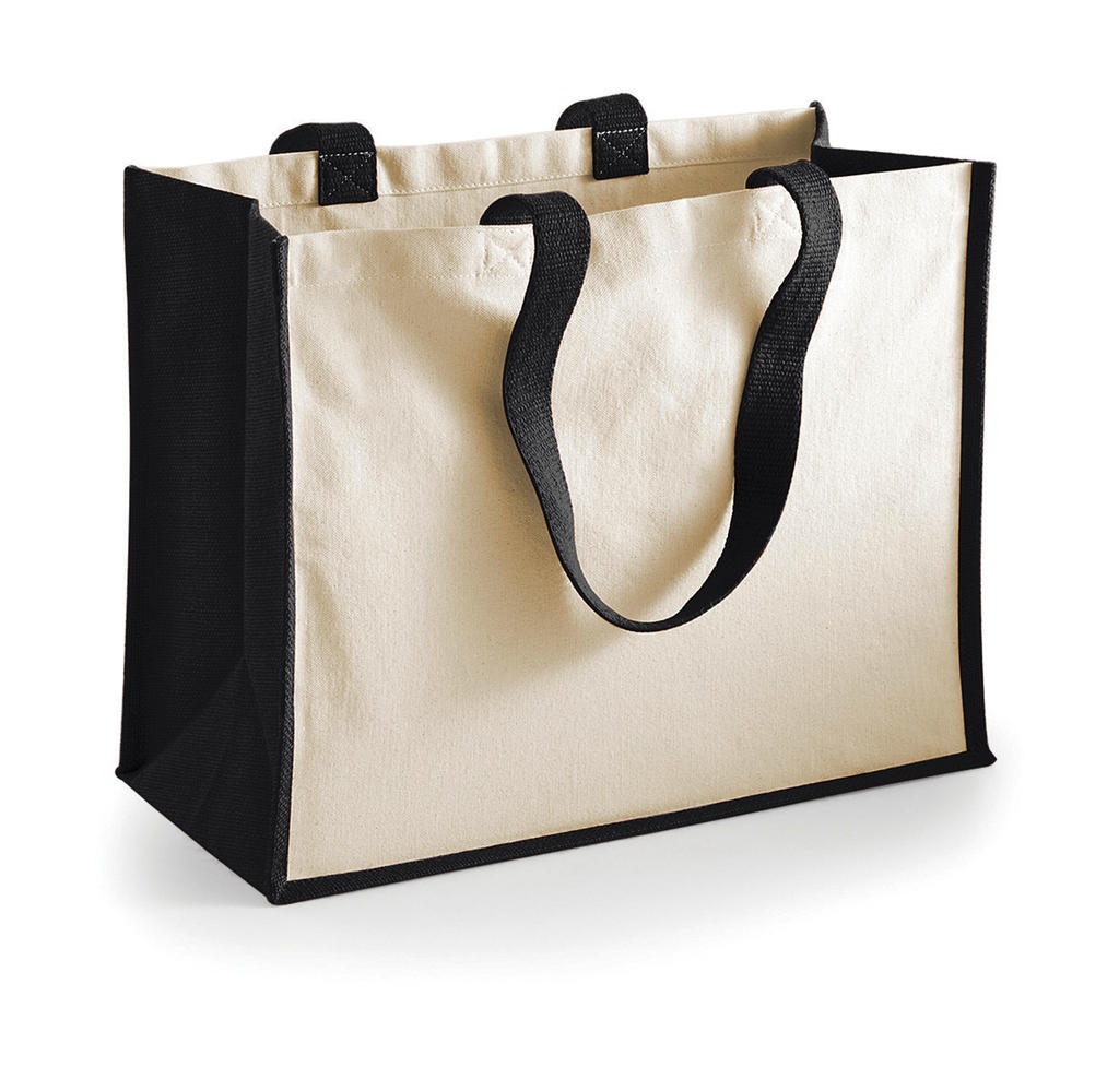 Klasická nákupná taška z tlačiarenskej Juty - black