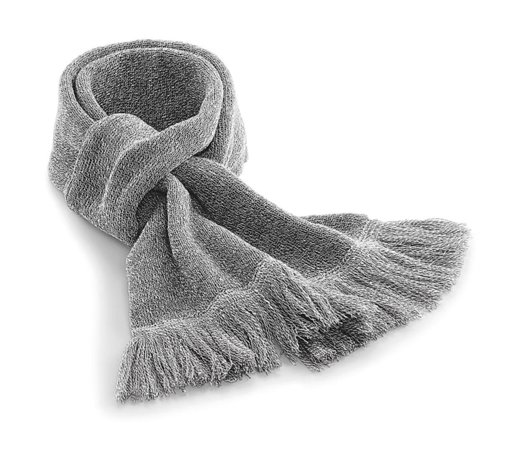 Klasický pletený šál - heather grey
