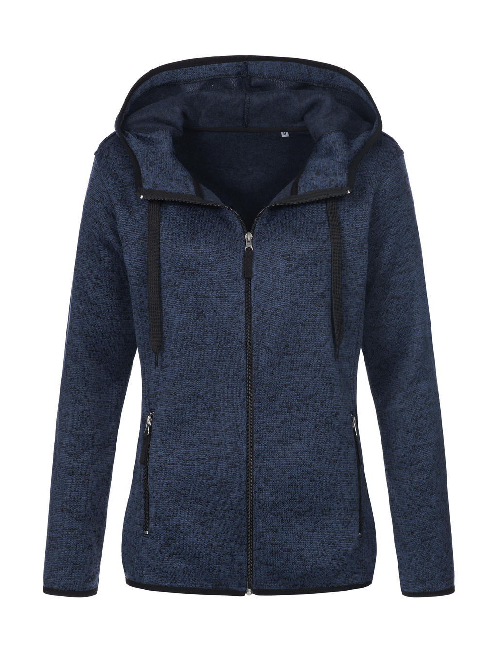 Knit Fleece Jacket Women - marina blue melange