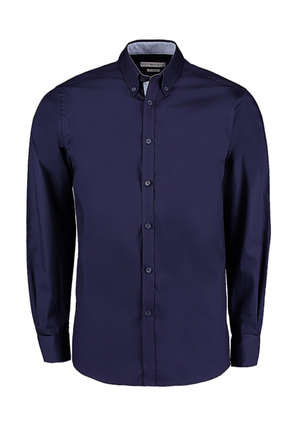 Košeľa Contrast Premium Oxford Button Down LS - navy/light blue