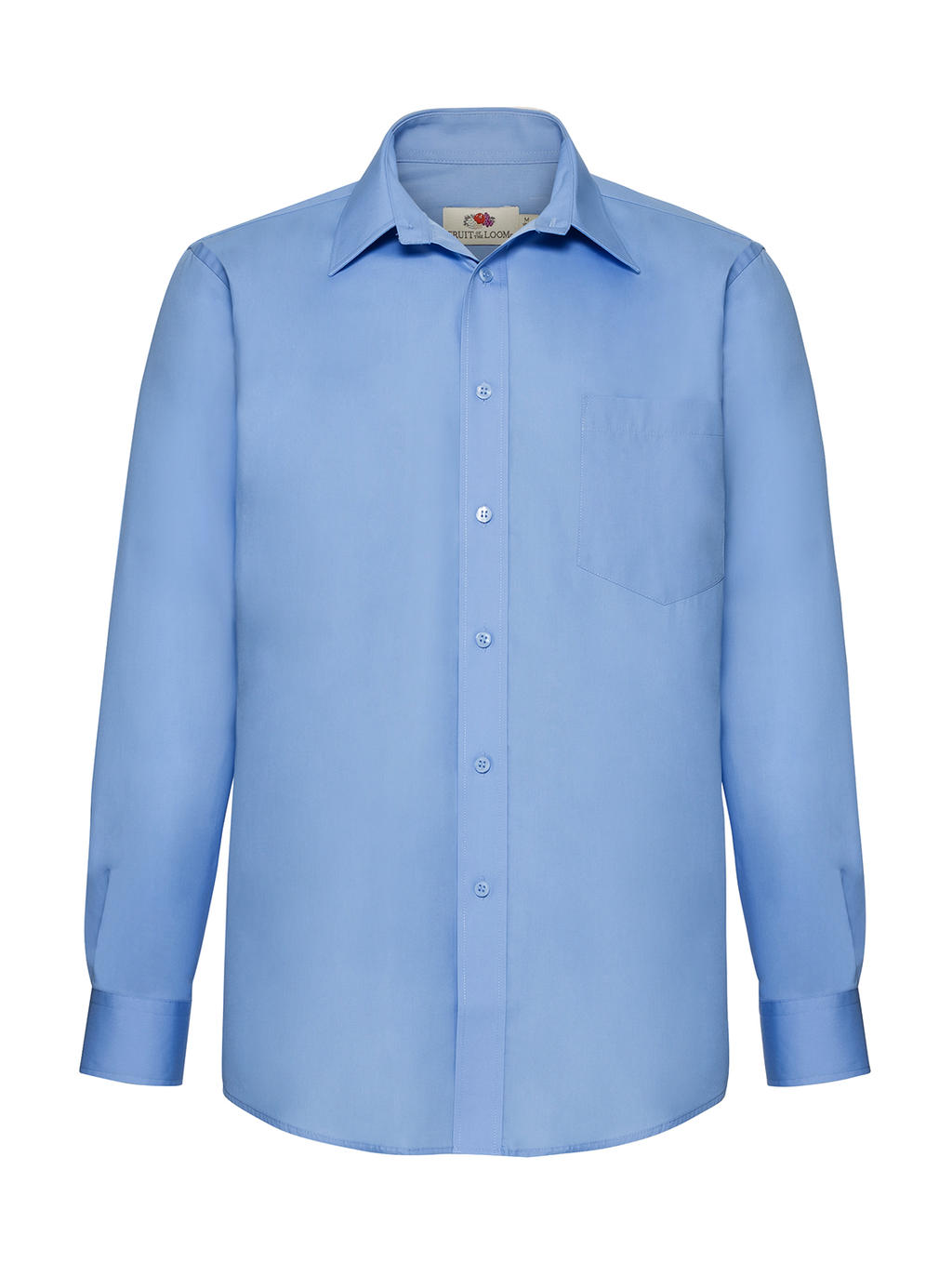 Košeľa Poplin s dlhými rukávmi - mid blue