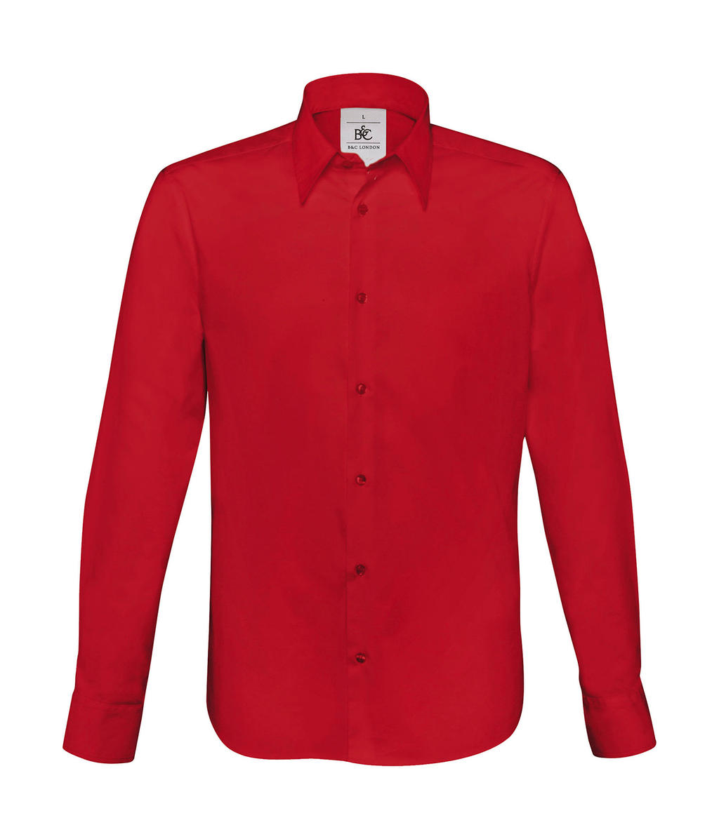 Košeľa s dlhými rukávmi London Stretch Shirt LS - deep red