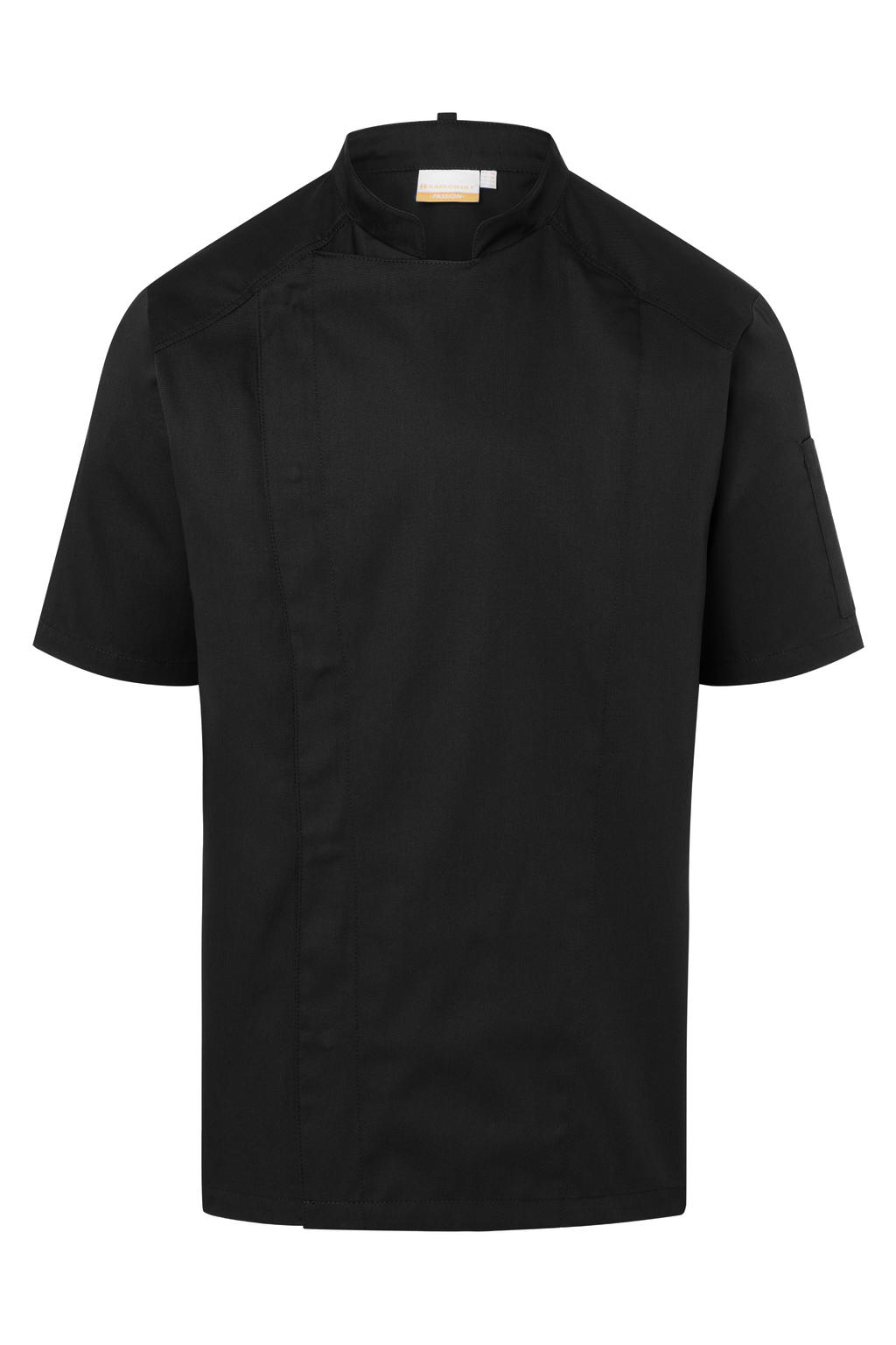 Moderný kucharsky rondon s krátkymi rukávmi - black