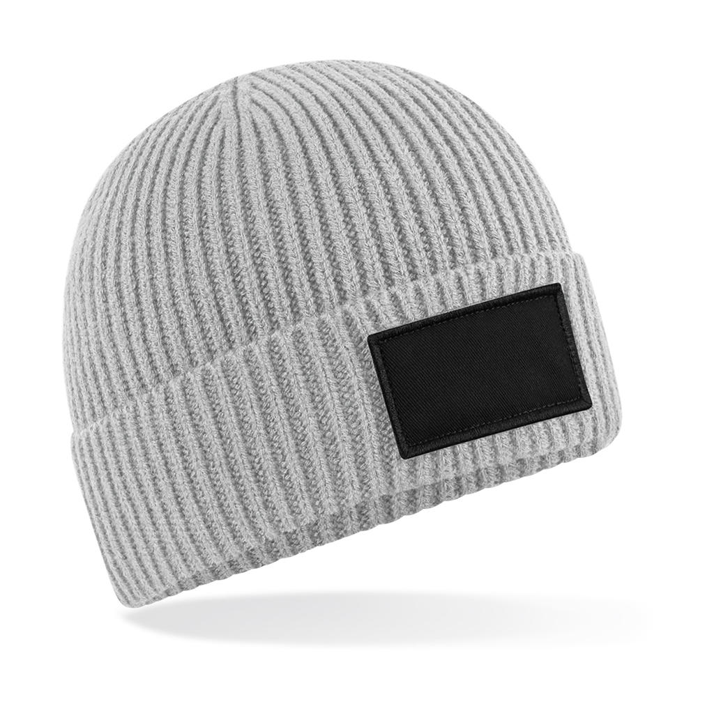 Módná čiapka s nášivkou - light grey/black