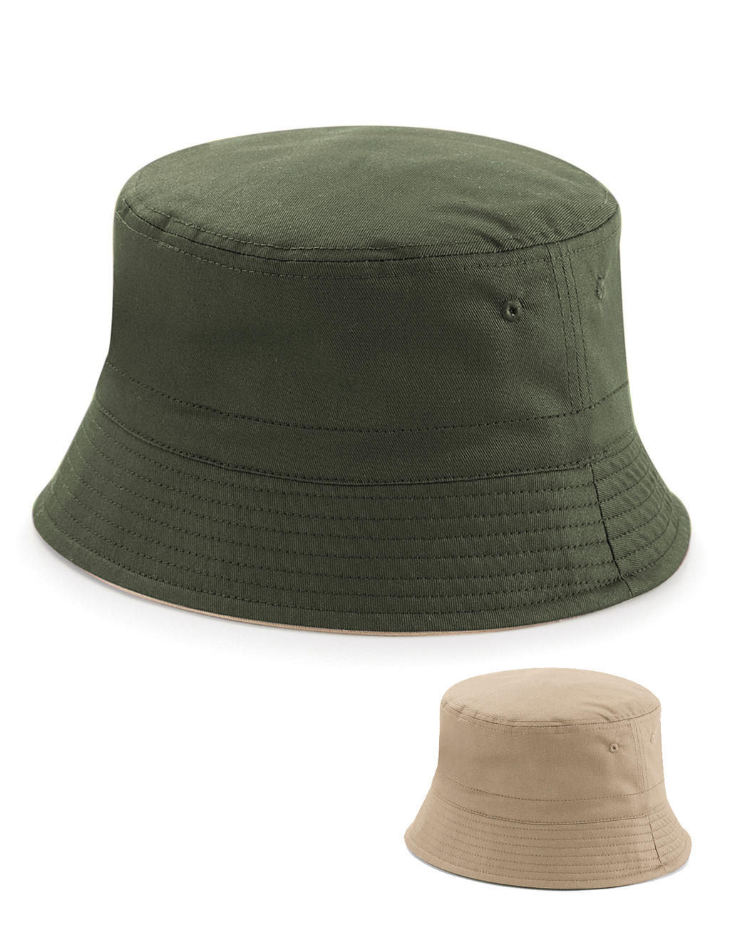 Obojstranný klobúk Bucket - black/light grey