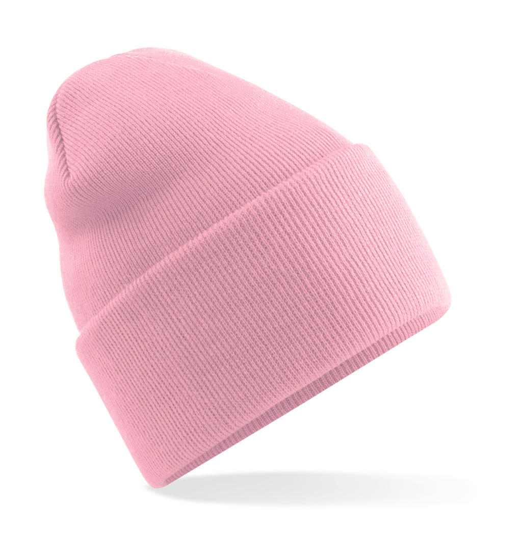 Originálná čiapka so širokou manžetou - dusky pink
