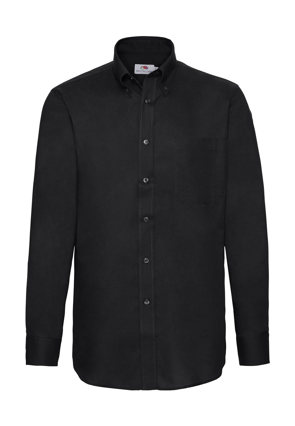 Pánska košeľa Oxford s dlhými rukávmi - black