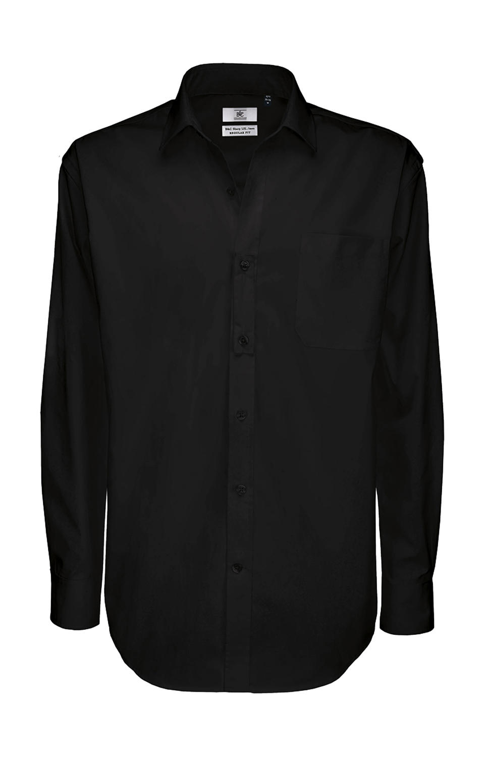 Pánska košeľa s dlhými rukávmi Sharp LSL/men Twill - black