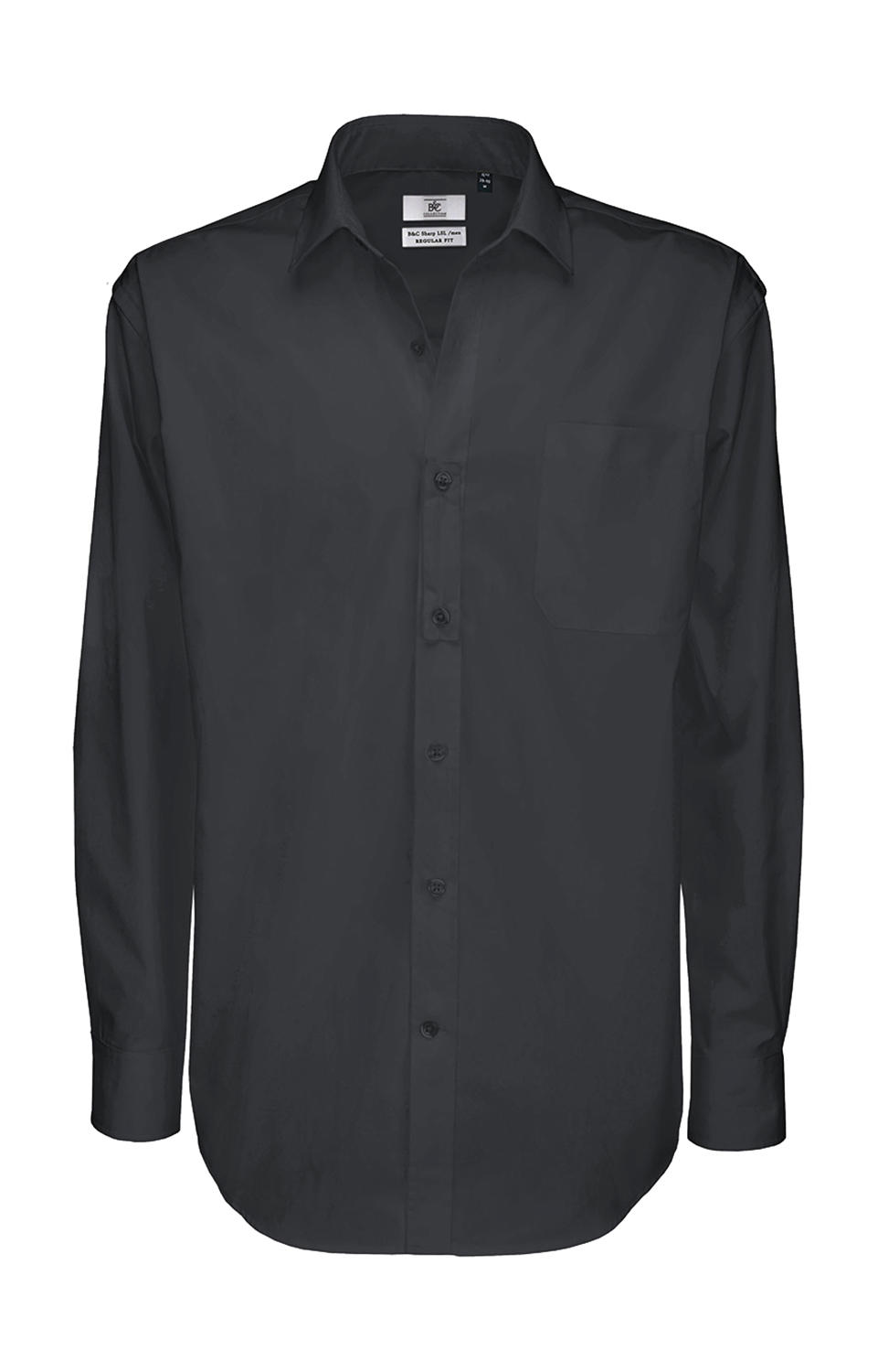 Pánska košeľa s dlhými rukávmi Sharp LSL/men Twill - dark grey