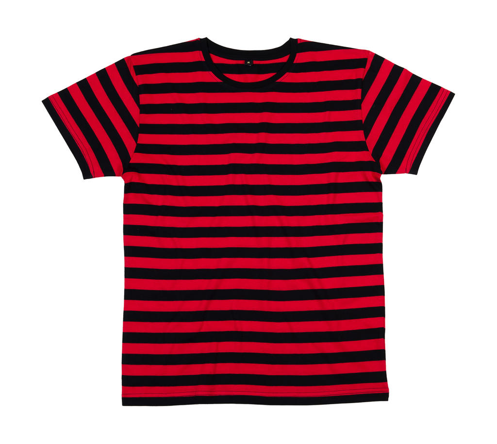 Pánske pruhované tričko - black/red