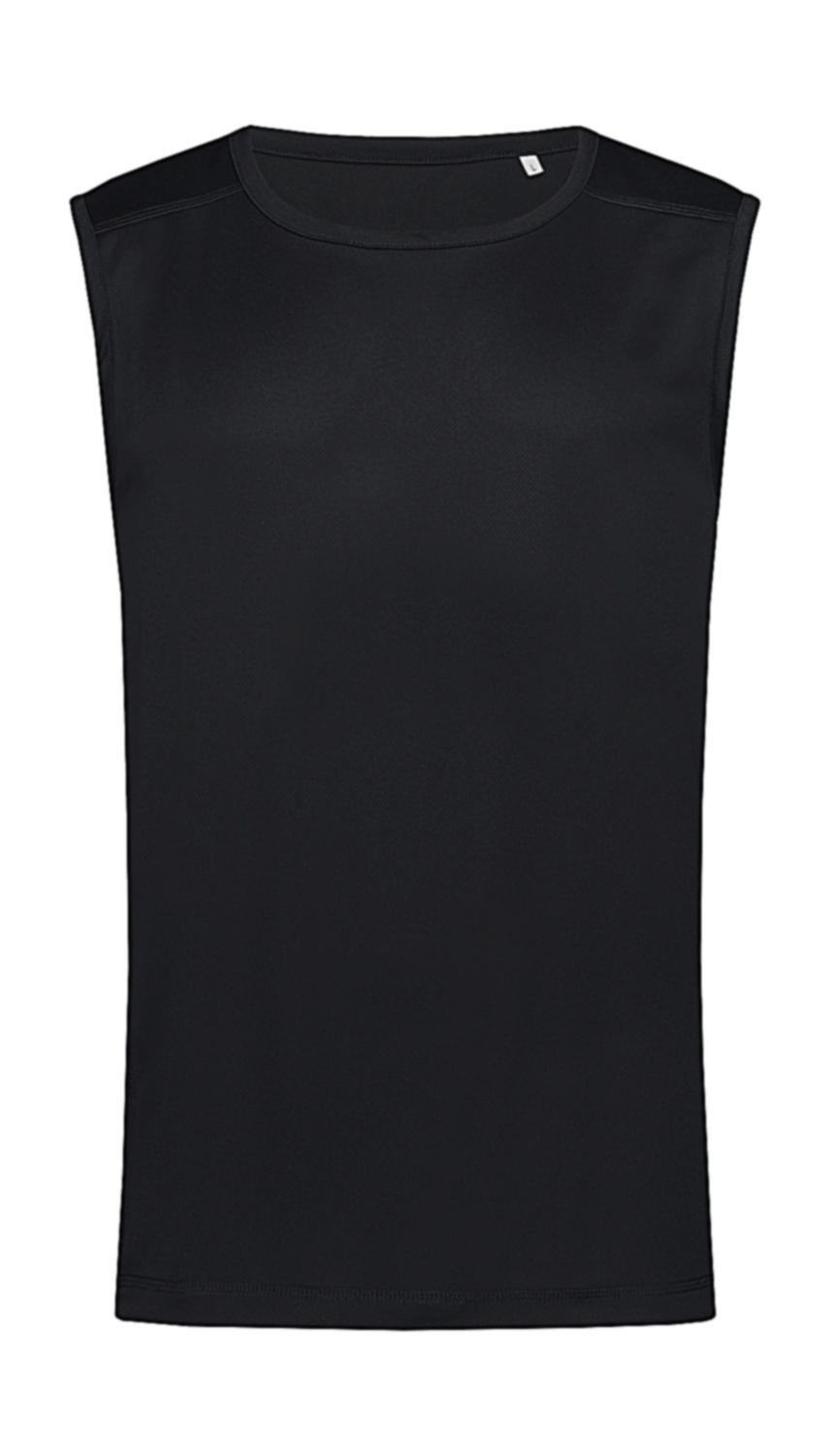 Pánske tričko bez rukávov Active 140 - black opal
