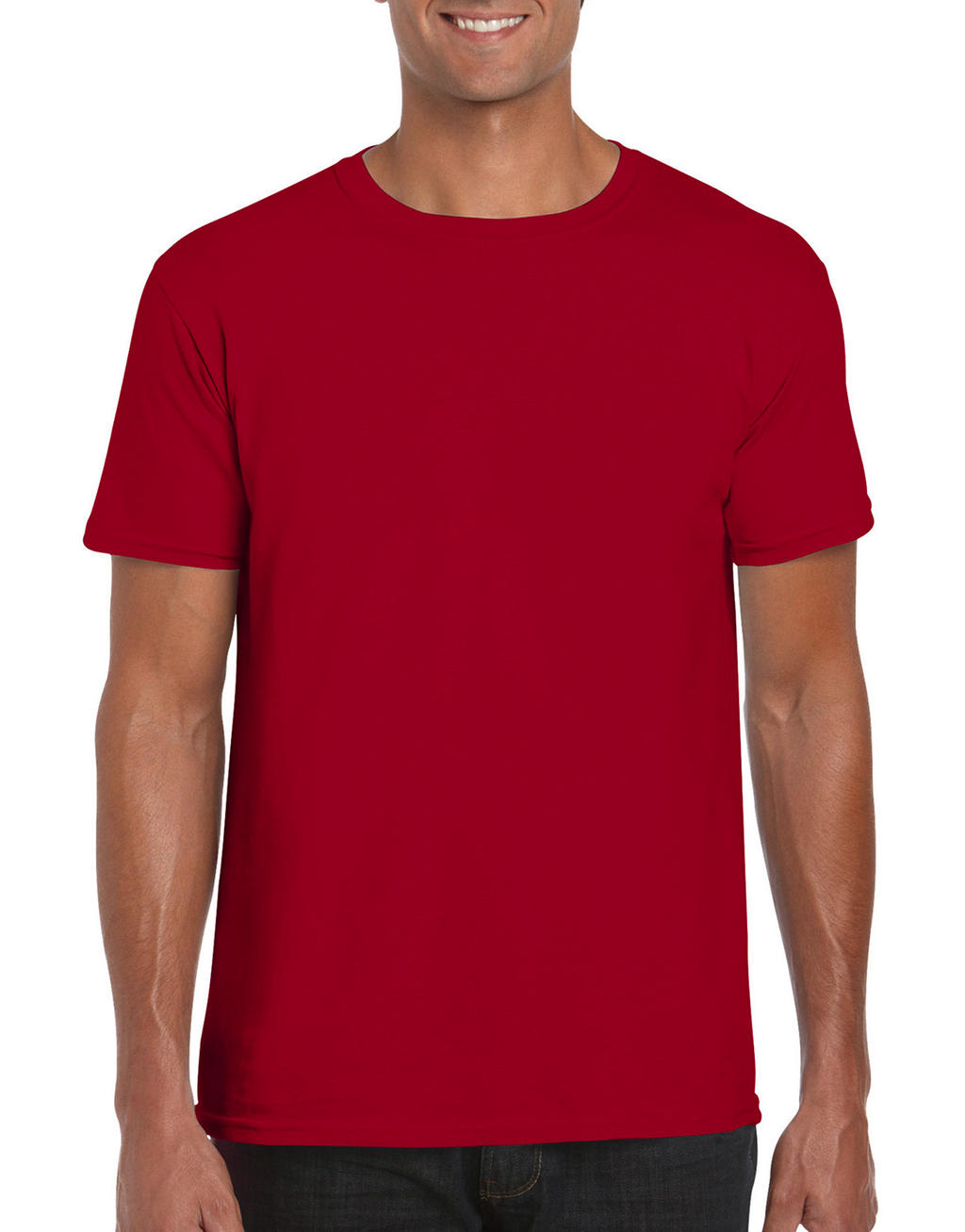 Pánske tričko Softstyle - cherry red