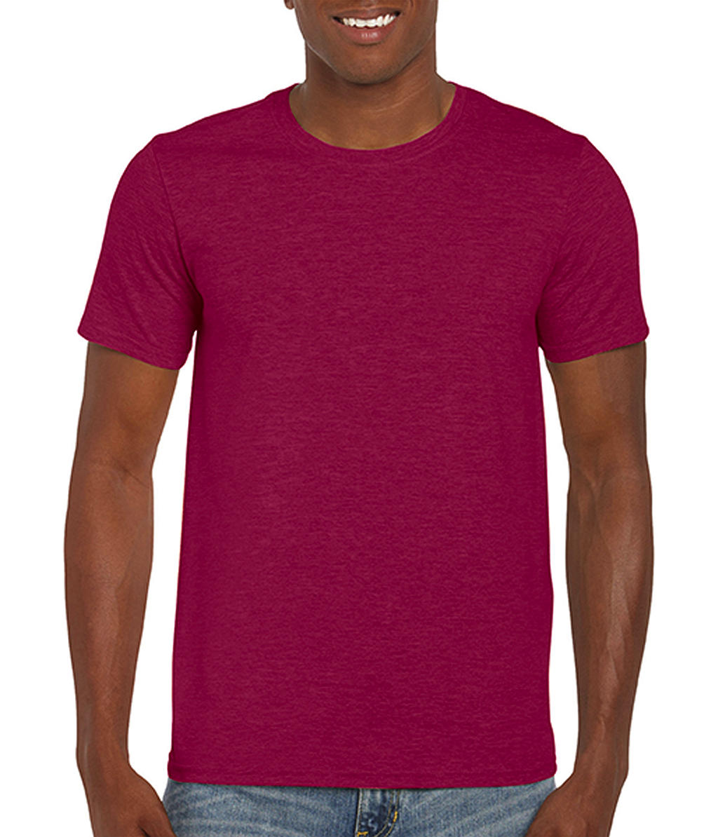 Pánske tričko Softstyle - heather cardinal