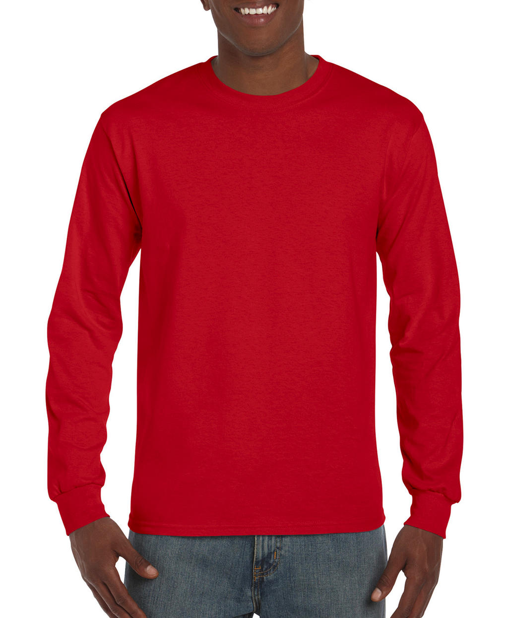 Hammer™ pánske tričko s dlhými rukávmi - sport scarlet red