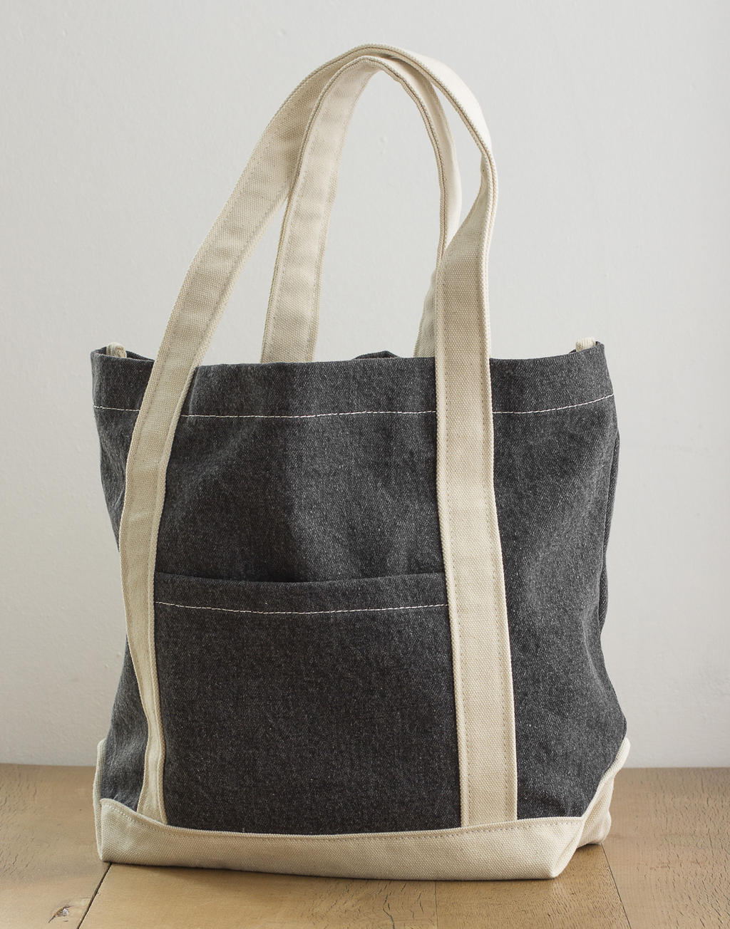 Plátená nákupná taška Denim - black stonewash/natural